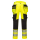 Pantalon dx4 haute-visibilité avec poches flottantes démontables de travail Jaune/Noir Portwest