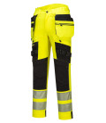 Pantalon dx4 haute-visibilité avec poches flottantes démontables de travail Jaune/Noir Portwest