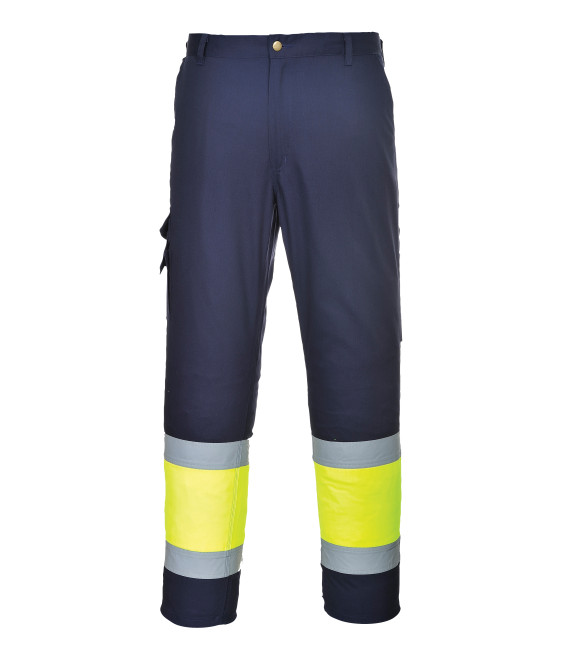 Pantalon combat hi-vis bicolore de travail Jaune/Bleu Portwest