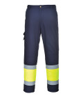 Pantalon combat hi-vis bicolore de travail Jaune/Bleu Portwest
