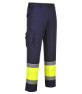 Pantalon combat hi-vis bicolore de travail Jaune/Bleu Portwest