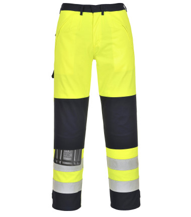 Pantalon haute-visibilité multirisques de travail Jaune/Bleu Portwest