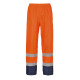 Pantalon de pluie hi-vis bicolore de travail Orange/Bleu Portwest