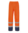 Pantalon de pluie hi-vis bicolore de travail Orange/Bleu Portwest