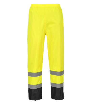 Pantalon de pluie hi-vis bicolore de travail Jaune/Noir Portwest