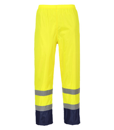 Pantalon de pluie hi-vis bicolore de travail Jaune/Bleu Portwest