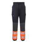 Kx3 pantalon flexi haute visibilité de travail Noir/Orange Portwest