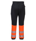 Kx3 pantalon flexi haute visibilité de travail Noir/Orange Portwest