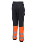 Kx3 pantalon flexi haute visibilité de travail Noir/Orange Portwest