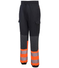 Kx3 pantalon flexi haute visibilité de travail Noir/Orange Portwest