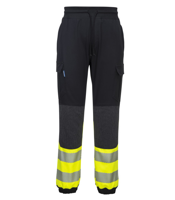 Kx3 pantalon flexi haute visibilité de travail Noir/jaune Portwest