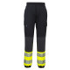 Kx3 pantalon flexi haute visibilité de travail Noir/jaune Portwest