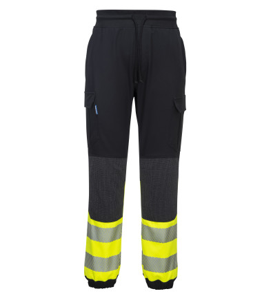 Kx3 pantalon flexi haute visibilit&eacute; de travail Noir/jaune Portwest