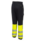 Kx3 pantalon flexi haute visibilité de travail Noir/jaune Portwest