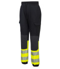 Kx3 pantalon flexi haute visibilité de travail Noir/jaune Portwest
