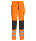 Jogging kx3 haute visibilité flexi classe 2 de travail Orange/Noir Portwest