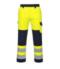 Pantalon modaflame haute-visibilité de travail Jaune/Bleu Portwest