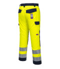 Pantalon modaflame haute-visibilité de travail Jaune/Bleu Portwest