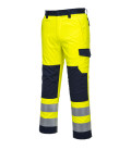 Pantalon modaflame haute-visibilité de travail Jaune/Bleu Portwest