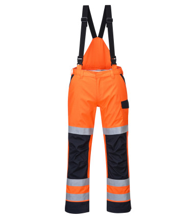 Pantalon de pluie multi normes arc électrique de travail Orange/Bleu Portwest