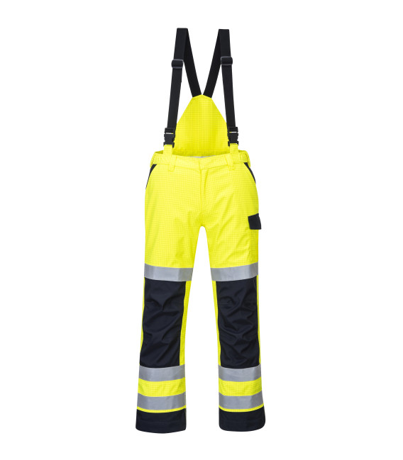 Pantalon de pluie multi normes arc électrique de travail Jaune/Bleu Portwest