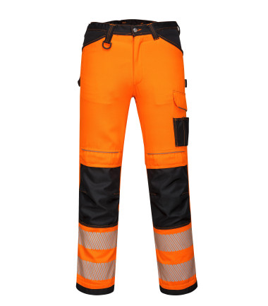 Pantalon pw3 hi-vis work de travail Orange/Noir Portwest