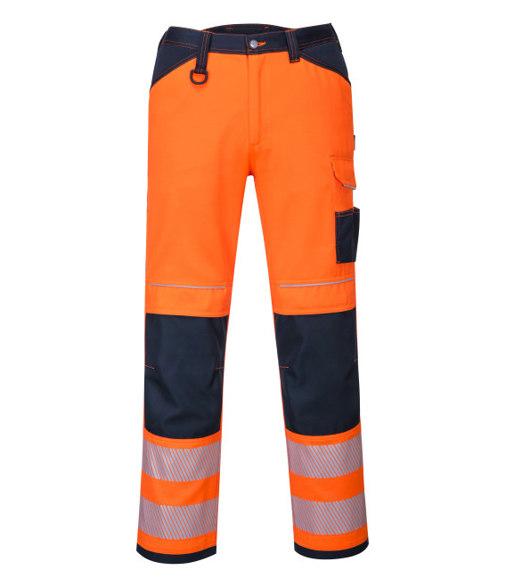 Pantalon pw3 hi-vis work de travail Orange/Bleu Portwest