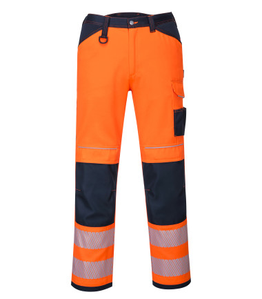 Pantalon pw3 hi-vis work de travail Orange/Bleu Portwest