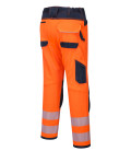 Pantalon pw3 hi-vis work de travail Orange/Bleu Portwest