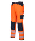 Pantalon pw3 hi-vis work de travail Orange/Bleu Portwest