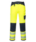Pantalon pw3 hi-vis work de travail Jaune/Bleu Portwest