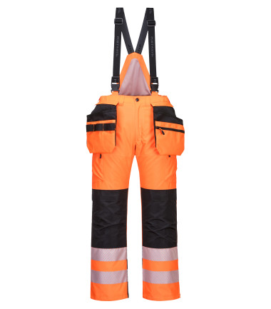 Pantalon d&39;hiver pw3 haute visibilité de travail Orange/Noir Portwest