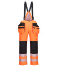 Pantalon d&39;hiver pw3 haute visibilité de travail Orange/Noir Portwest