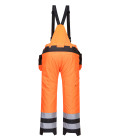 Pantalon d&39;hiver pw3 haute visibilité de travail Orange/Noir Portwest
