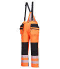 Pantalon d&39;hiver pw3 haute visibilité de travail Orange/Noir Portwest