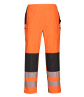 Pantalon de pluie pw3 hi-vis pour femme de travail Orange/Noir Portwest