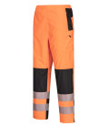 Pantalon de pluie pw3 hi-vis pour femme de travail Orange/Noir Portwest