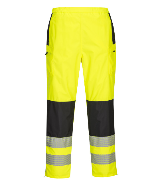 Pantalon de pluie pw3 hi-vis pour femme de travail Jaune/Noir Portwest