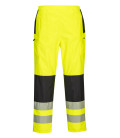 Pantalon de pluie pw3 hi-vis pour femme de travail Jaune/Noir Portwest