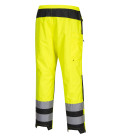 Pantalon de pluie pw3 hi-vis pour femme de travail Jaune/Noir Portwest