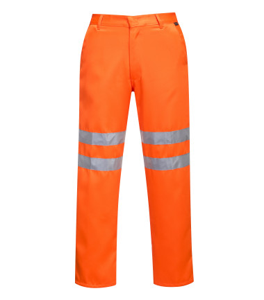 Pantalon hi-vis poly-coton ris de travail Orange Portwest