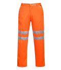 Pantalon hi-vis poly-coton ris de travail Orange Portwest