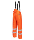 Pantalon bizflame rain non doublé hi-vis antistatique fr de travail Orange Portwest