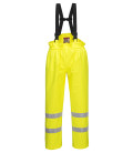 Pantalon bizflame rain non doublé hi-vis antistatique fr de travail Jaune Portwest