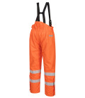 Pantalon bizflame rain doublé hi-vis fr antistatique de travail Orange Portwest