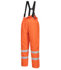 Pantalon bizflame rain doublé hi-vis fr antistatique de travail Orange Portwest