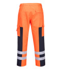 Pantalon "balistique" haute-visibilité de travail Orange/Bleu Portwest