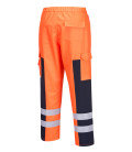 Pantalon "balistique" haute-visibilité de travail Orange/Bleu Portwest
