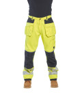 Pantalon hv pw3 poches flottantes de travail Jaune/Noir Portwest