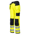 Pantalon hv pw3 poches flottantes de travail Jaune/Noir Portwest